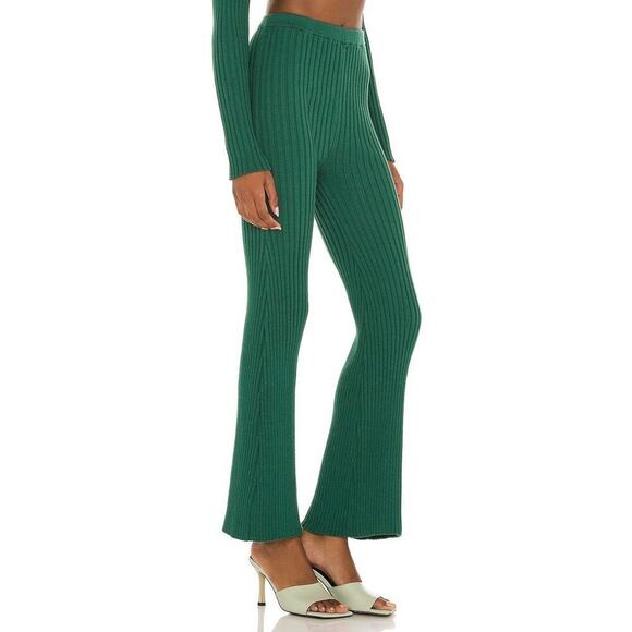 Callahan Knitwear Women's Green Pull-On Rib Knit Tailored Slim Pants Size L - Picture 4 of 8